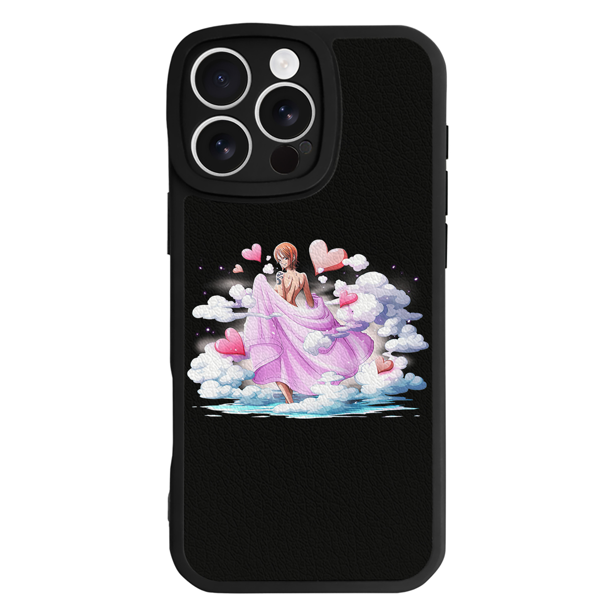 （画像用） ワンピース ナミ ONE PIECE Nami 【iPhone 16シリーズ対応】シリコンスマホケース（レザー調） 材質：シリコン